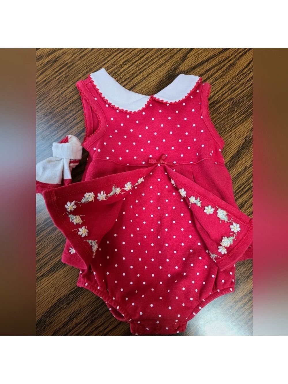 6-9M First Impressions Polka Dot Bodysuit Baby Girl Sleeveless - Picture 5 of 9